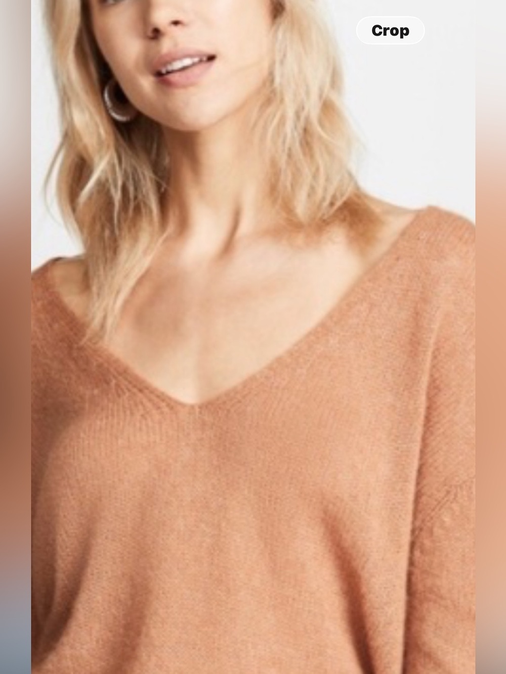 Alpaca Wool Free People Gossamer V-Neck Sweater M Spice Oversized Boho Chic